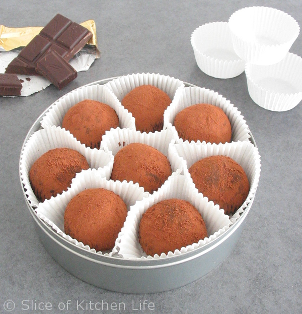 3-Ingredient Dark Chocolate Truffles Recipe - Dairy free, intensely rich chocolate truffles