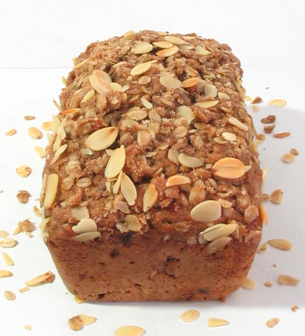 Apricot Almond Streusel Bread Recipe - A rich, soft quick bread, needs no yeast or kneading!