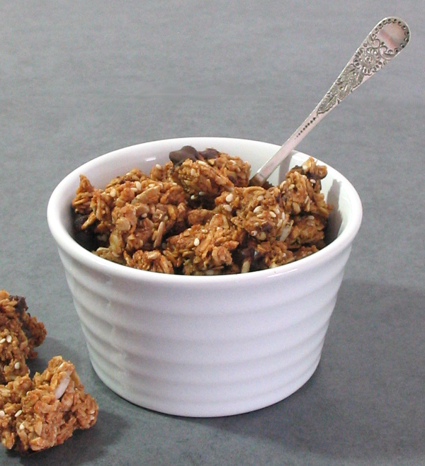 Apricot Gingerbread Granola - molasses and spice and all things nice! | sliceofkitchenlife.com